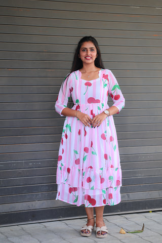 CHERRY | MATERNITY GEORGETTE MAXI ANKLE LENGTH