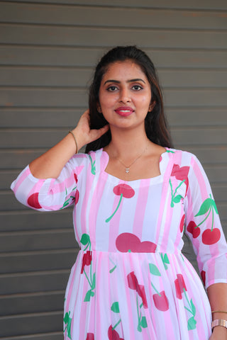 CHERRY | MATERNITY GEORGETTE MAXI ANKLE LENGTH