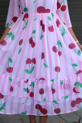 CHERRY | MATERNITY GEORGETTE MAXI ANKLE LENGTH