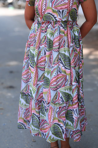 TROPICAL WILD | MATERNITY GEORGETTE MAXI ANKLE LENGTH