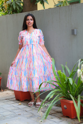 WATERCOLOUR | MATERNITY GEORGETTE MAXI ANKLE LENGTH
