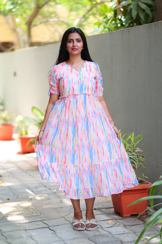 WATERCOLOUR | MATERNITY GEORGETTE MAXI ANKLE LENGTH