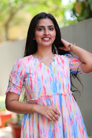 WATERCOLOUR | MATERNITY GEORGETTE MAXI ANKLE LENGTH