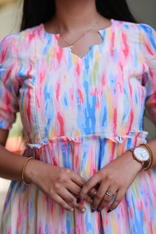 WATERCOLOUR | MATERNITY GEORGETTE MAXI ANKLE LENGTH