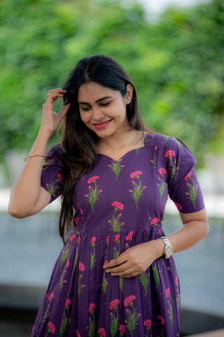 SCALLOP GARDEN | MATERNITY COTTON MAXI ANKLE LENGTH
