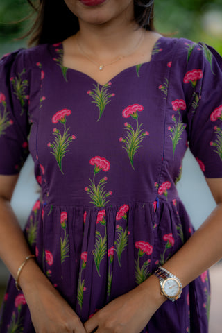 SCALLOP GARDEN | MATERNITY COTTON MAXI ANKLE LENGTH