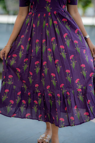 SCALLOP GARDEN | MATERNITY COTTON MAXI ANKLE LENGTH