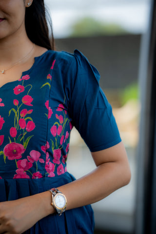 PINK BLOOM | MATERNITY COTTON MAXI FULL LENGTH