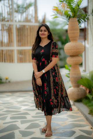 ROYAL BLACK | MATERNITY COTTON ANKLE LENGTH