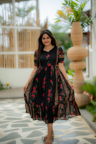 ROYAL BLACK | MATERNITY COTTON ANKLE LENGTH