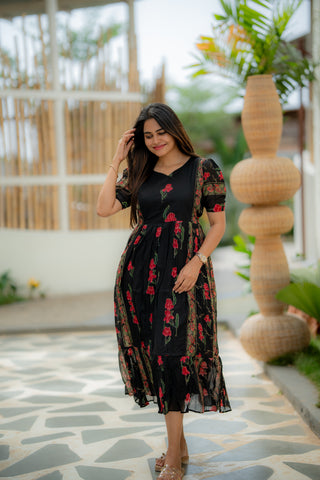 ROYAL BLACK | MATERNITY COTTON ANKLE LENGTH