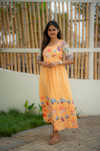 DANCING FLOWERS | MATERNITY MAXI FULL LENGTH