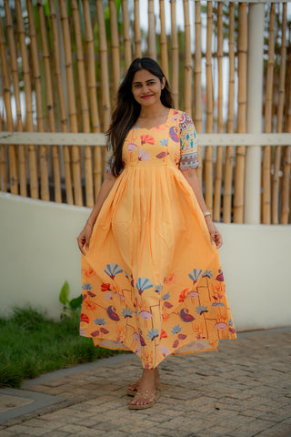 DANCING FLOWERS | MATERNITY MAXI FULL LENGTH