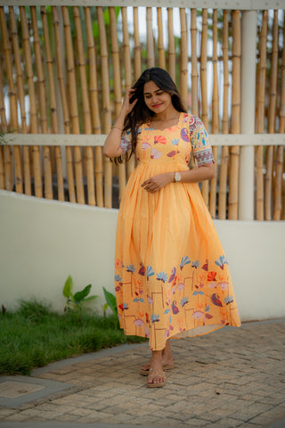 DANCING FLOWERS | MATERNITY MAXI FULL LENGTH