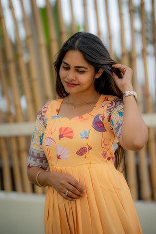 DANCING FLOWERS | MATERNITY MAXI FULL LENGTH