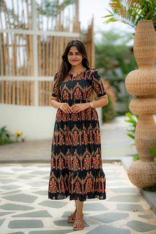 HERITAGE RAINY FLORAL | MATERNITY COTTON ANKLE LENGTH
