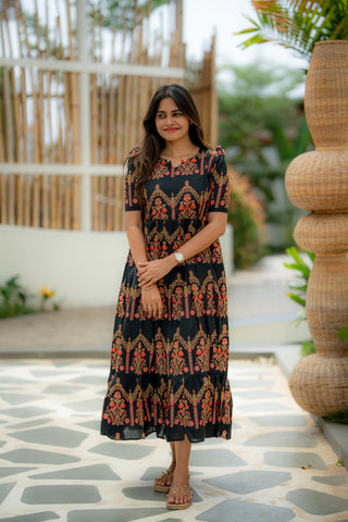 HERITAGE RAINY FLORAL | MATERNITY COTTON ANKLE LENGTH