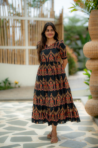 HERITAGE RAINY FLORAL | MATERNITY COTTON ANKLE LENGTH