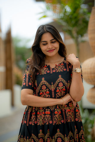 HERITAGE RAINY FLORAL | MATERNITY COTTON ANKLE LENGTH
