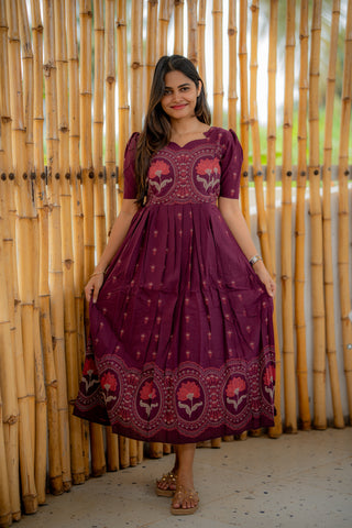 RICH PLUM | MATERNITY COTTON ANKLE LENGTH