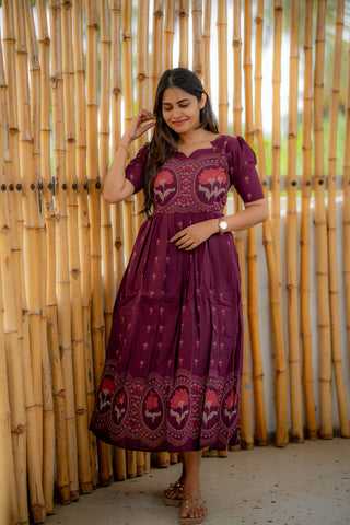 RICH PLUM | MATERNITY COTTON ANKLE LENGTH
