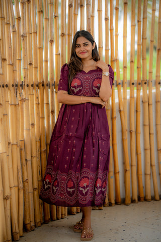 RICH PLUM | MATERNITY COTTON ANKLE LENGTH