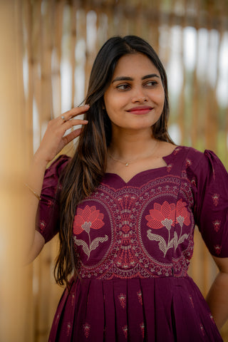 RICH PLUM | MATERNITY COTTON ANKLE LENGTH