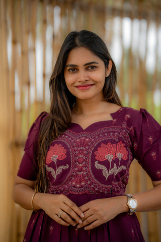 RICH PLUM | MATERNITY COTTON ANKLE LENGTH
