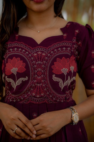 RICH PLUM | MATERNITY COTTON ANKLE LENGTH