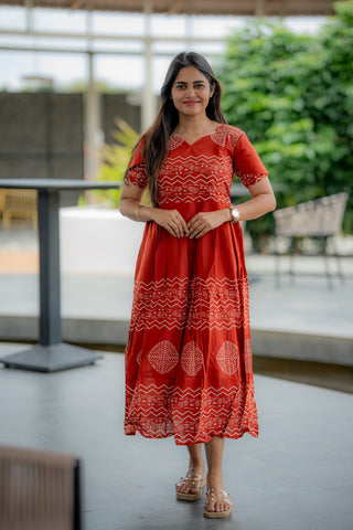 EGYPTIAN LINES  | MATERNITY COTTON ANKLE LENGTH