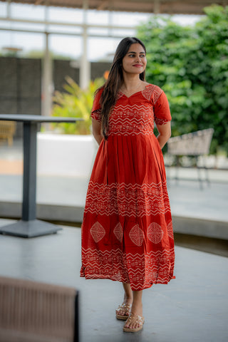 EGYPTIAN LINES  | MATERNITY COTTON ANKLE LENGTH
