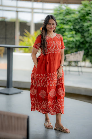 EGYPTIAN LINES  | MATERNITY COTTON ANKLE LENGTH