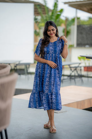 TWISTED FLORAL | MATERNITY MAXI ANKLE LENGTH