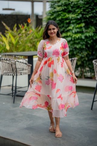 BLUSHING MEADOW | MATERNITY GEORGETTE MAXI ANKLE LENGTH