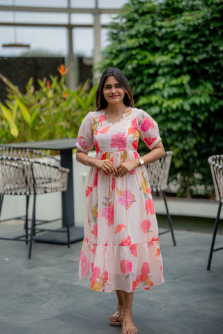 BLUSHING MEADOW | MATERNITY GEORGETTE MAXI ANKLE LENGTH