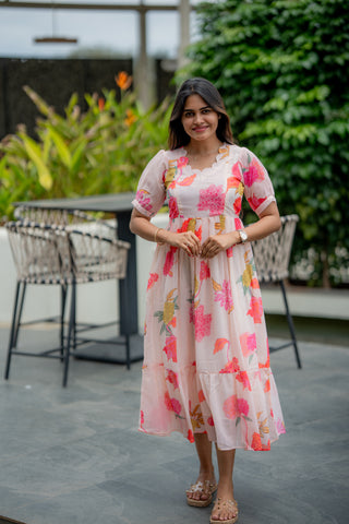 BLUSHING MEADOW | MATERNITY GEORGETTE MAXI ANKLE LENGTH