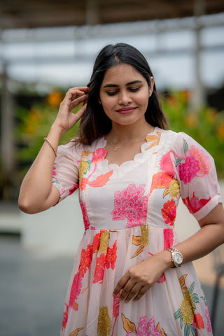 BLUSHING MEADOW | MATERNITY GEORGETTE MAXI ANKLE LENGTH