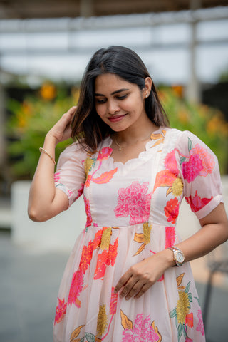 BLUSHING MEADOW | MATERNITY GEORGETTE MAXI ANKLE LENGTH