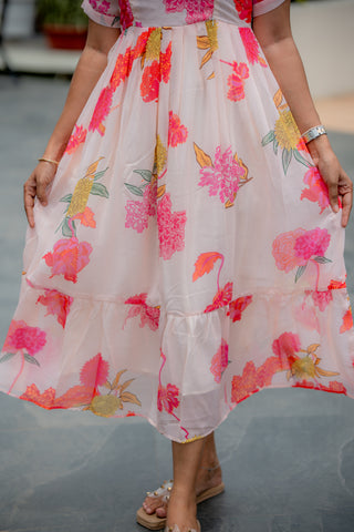 BLUSHING MEADOW | MATERNITY GEORGETTE MAXI ANKLE LENGTH