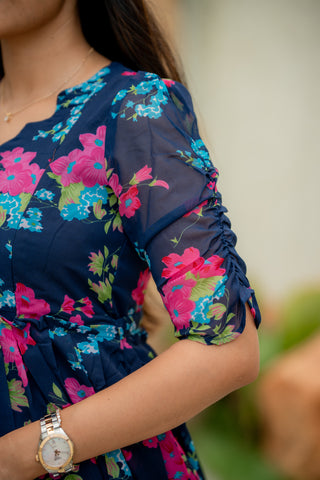 NEON PETAL | MATERNITY GEORGETTE MAXI ANKLE LENGTH