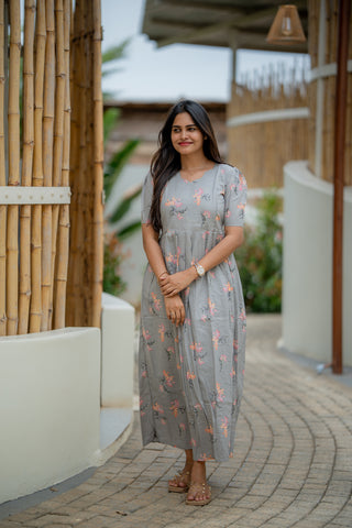 SLATE PETAL | MATERNITY COTTON FULL LENGTH