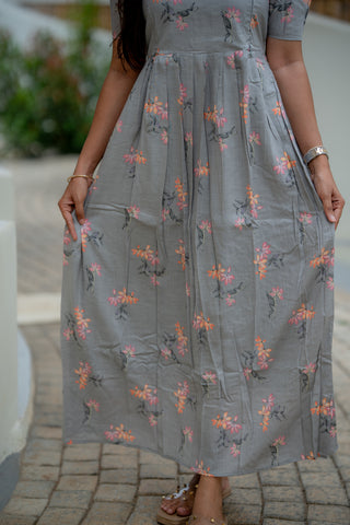 SLATE PETAL | MATERNITY COTTON FULL LENGTH