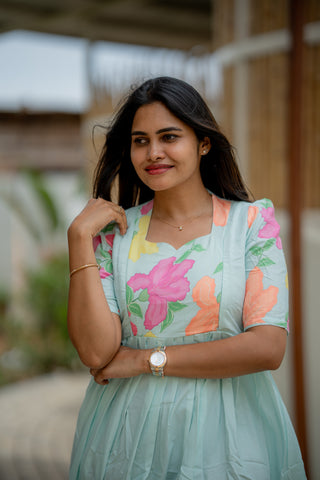 COLOURFUL FLOWERS | MATERNITY MAXI ANKLE LENGTH