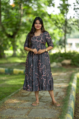 DUAL TONE OUTLINE | MATERNITY MAXI ANKLE LENGTH