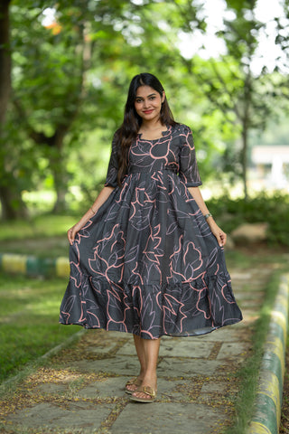 DUAL TONE OUTLINE | MATERNITY MAXI ANKLE LENGTH
