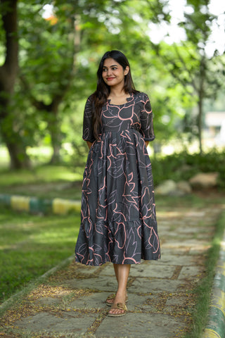 DUAL TONE OUTLINE | MATERNITY MAXI ANKLE LENGTH