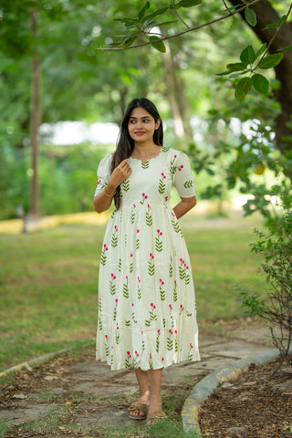 SWEETHEART FLORAL | MATERNITY COTTON ANKLE LENGTH