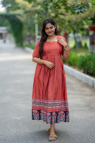 BORDER HERITAGE | MATERNITY MAXI FULL LENGTH