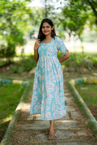 MISTY BLOOM | MATERNITY MAXI ANKLE LENGTH