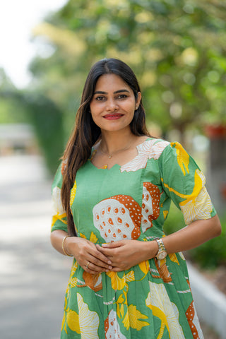 YELLOW BLOOM | MATERNITY COTTON ANKLE LENGTH